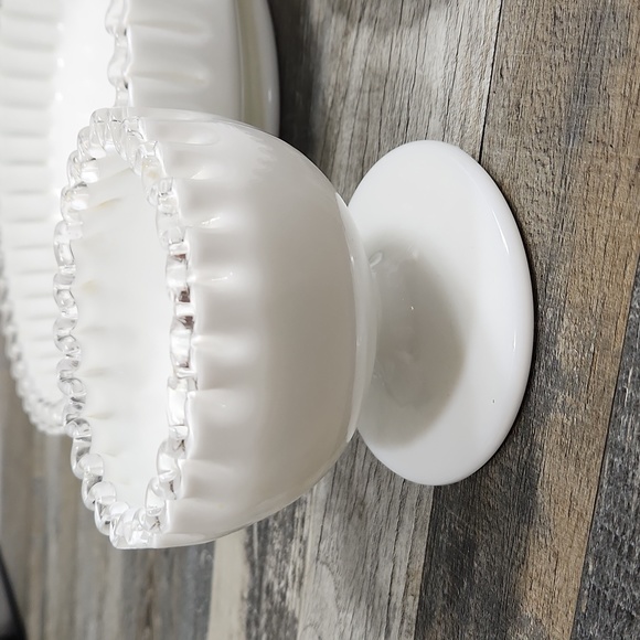 Antique Fenton Silver Crest Chip & Dip Set - Picture 5 of 10